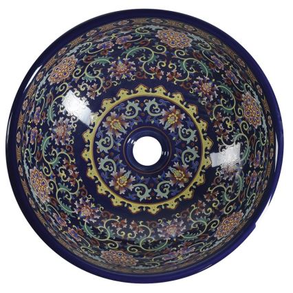 Sapho - Lavatório de bancada PRIORI Ø 41 cm cerâmica/multicolorido