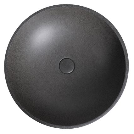 Sapho - Lavatório de bancada TURF Ø 44 cm betão/granito preto