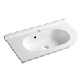Sapho - Lavatório de canto encastrado PULSE 75x43 cm mármore/branco