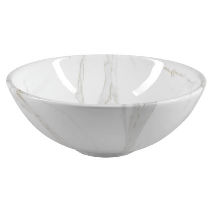 Sapho - Lavatório de sobrepor DALMA Ø 42 cm cerâmica/carrara/branco