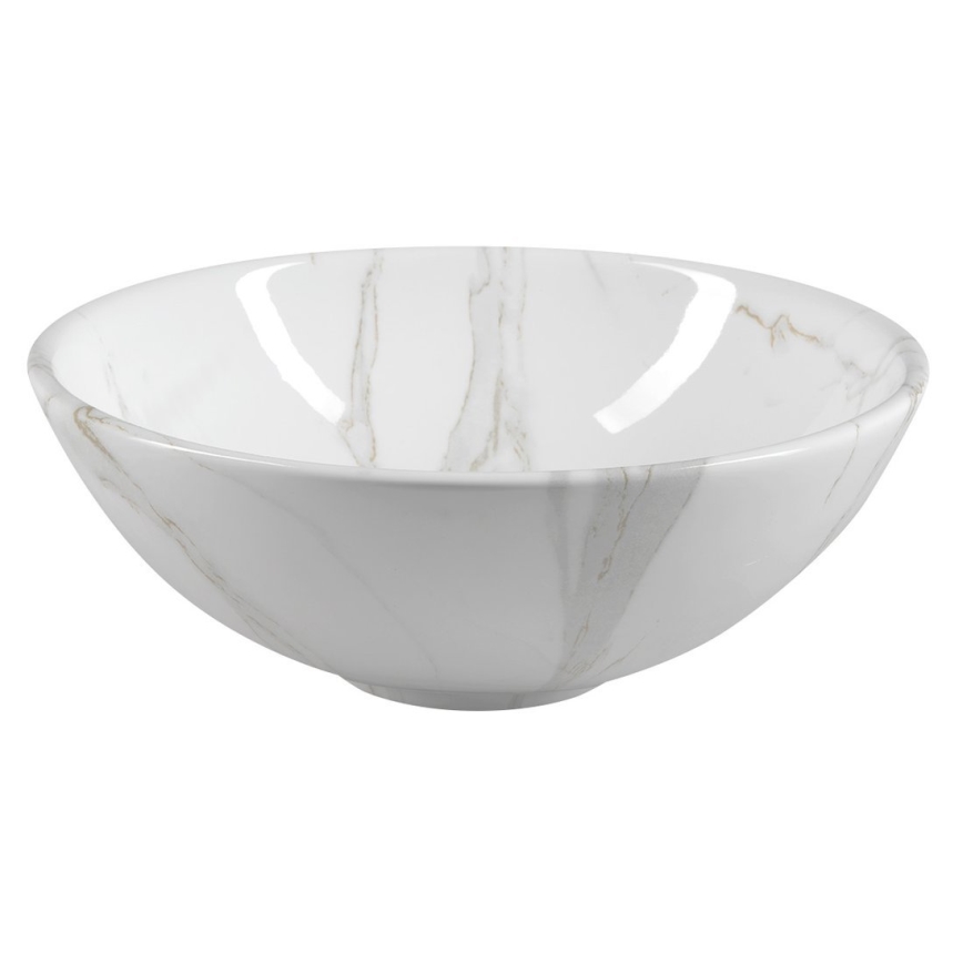 Sapho - Lavatório de sobrepor DALMA Ø 42 cm cerâmica/carrara/branco