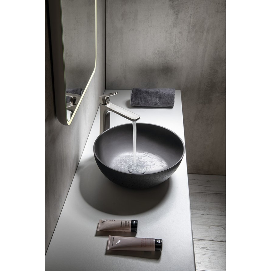 Sapho - Lavatório de sobrepor FORMIGO Ø 39 cm betão/antracite