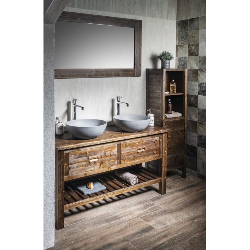 Sapho - Lavatório de sobrepor FORMIGO Ø 39 cm betão/cinzento mate