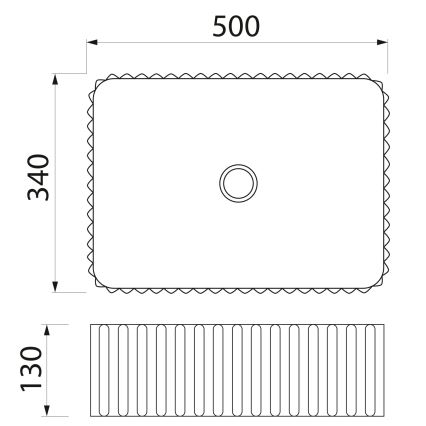 Sapho - Lavatório de sobrepor PICOBELLO 50x34 cm cerâmica/branco
