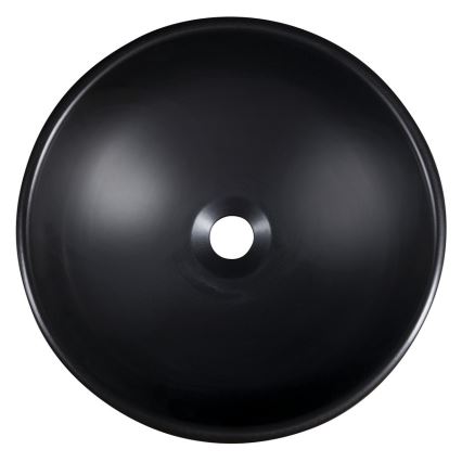 Sapho - Lavatório de sobrepor PRIORI Ø 41 cm preto/branco