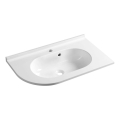 Sapho - Lavatório encastrado de canto PULSE 75x43 cm mármore/branco
