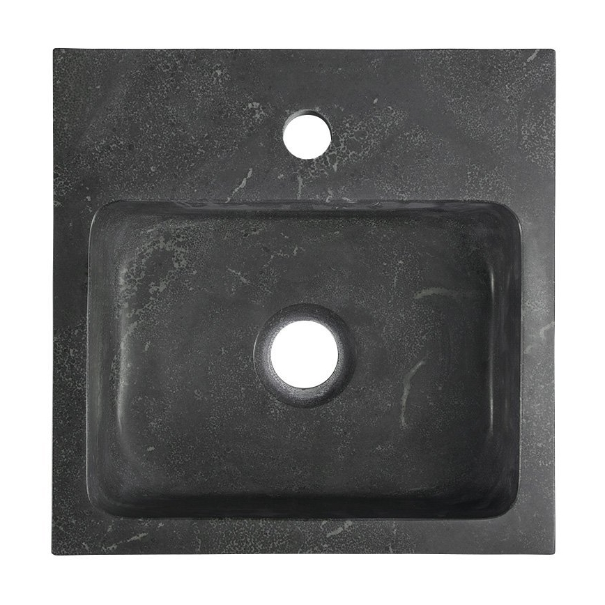 Sapho - Lavatório suspenso BLOK 30x30 cm antracite