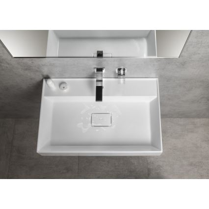 Sapho - Lavatório suspenso GODIVA 68x44 cm mármore/branco