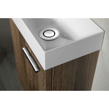 Sapho - Lavatório suspenso PICCOLINO 31x17 cm esquerdo/mármore fundido/branco