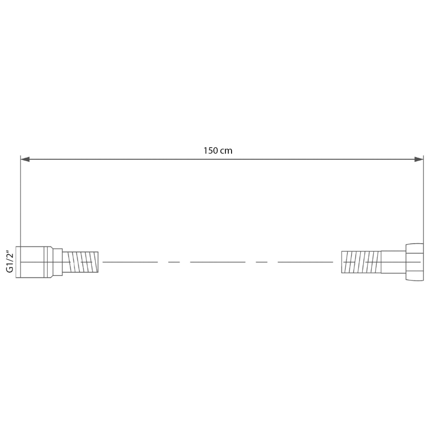 Sapho - Mangueira de duche SOFTFLEX 150 cm preta mate