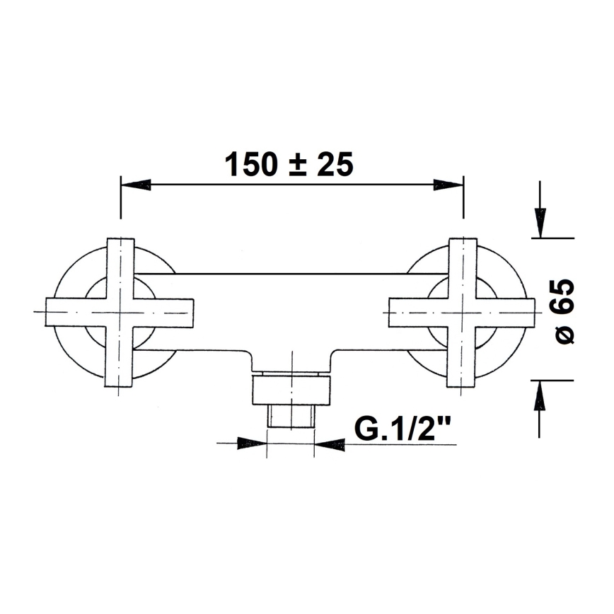 Sapho - Misturador de duche AXIA RETRO cromado brilhante