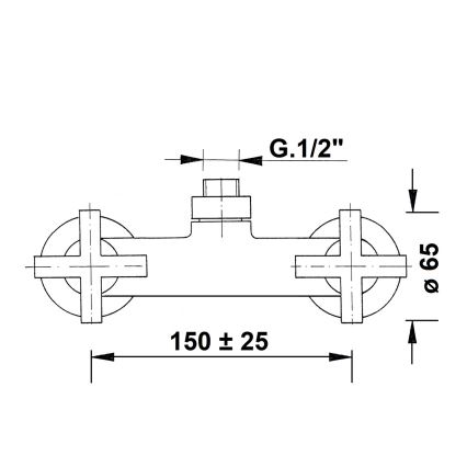 Sapho - Misturador de duche AXIA RETRO cromo brilhante