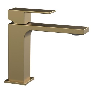 Sapho - Misturador para lavatório CUBEMIX 15 cm, acabamento dourado mate