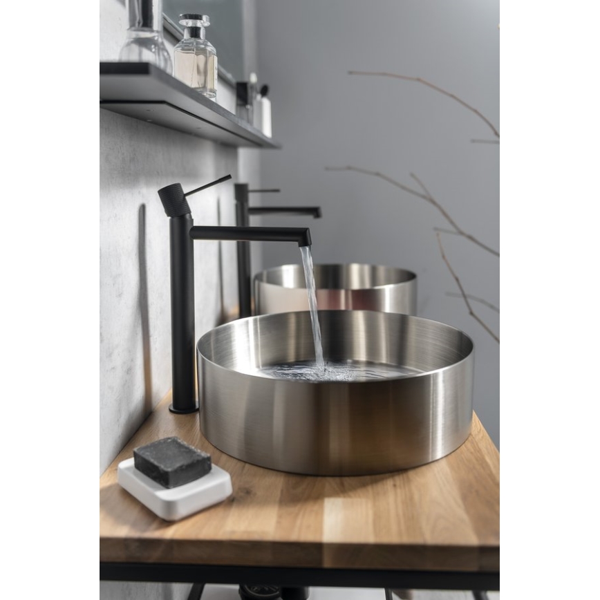 Sapho - Misturador para lavatório SOLARIS 32 cm preto mate