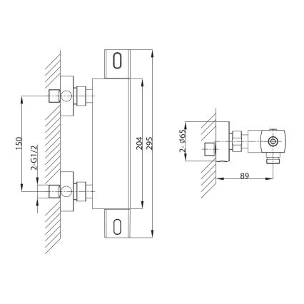 Sapho - Misturador termostático para duche MIXONA, cromo brilhante