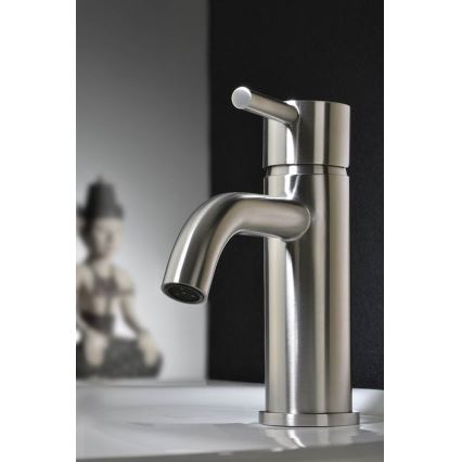 Sapho - Misturadora de lavatório MINIMAL 15,8 cm em aço inoxidável