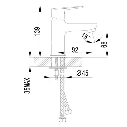 Sapho - Misturadora para lavatório SMALL 13,9 cm cromo brilhante