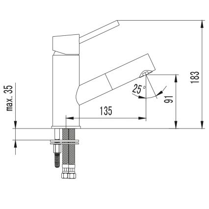 Sapho - Misturadora para lavatório SOLITER 18,3 cm cromo brilhante