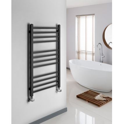 Sapho - Radiador de casa de banho METRO 89x45 cm preto mate