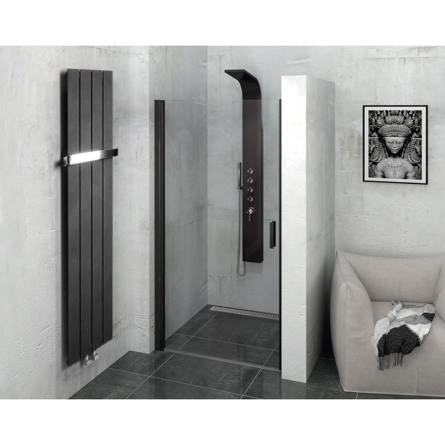 Sapho - Radiador para casa de banho COLONNA 614 W, 230 V, 29 x 180 cm, preto