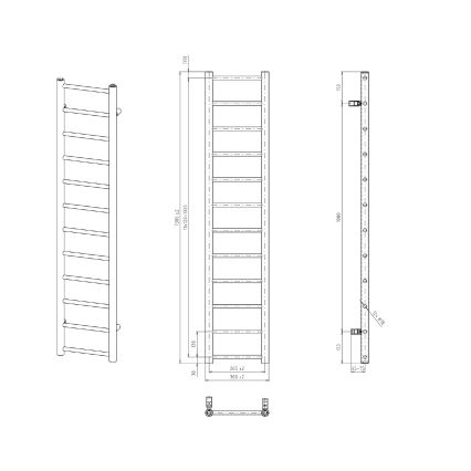 Sapho - Radiador para casa de banho DINA 138x30 cm branco