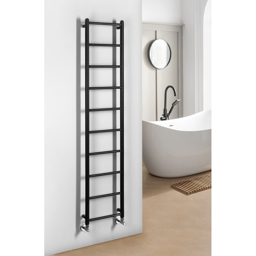 Sapho - Radiador para casa de banho DINA 168x35 cm preto fosco