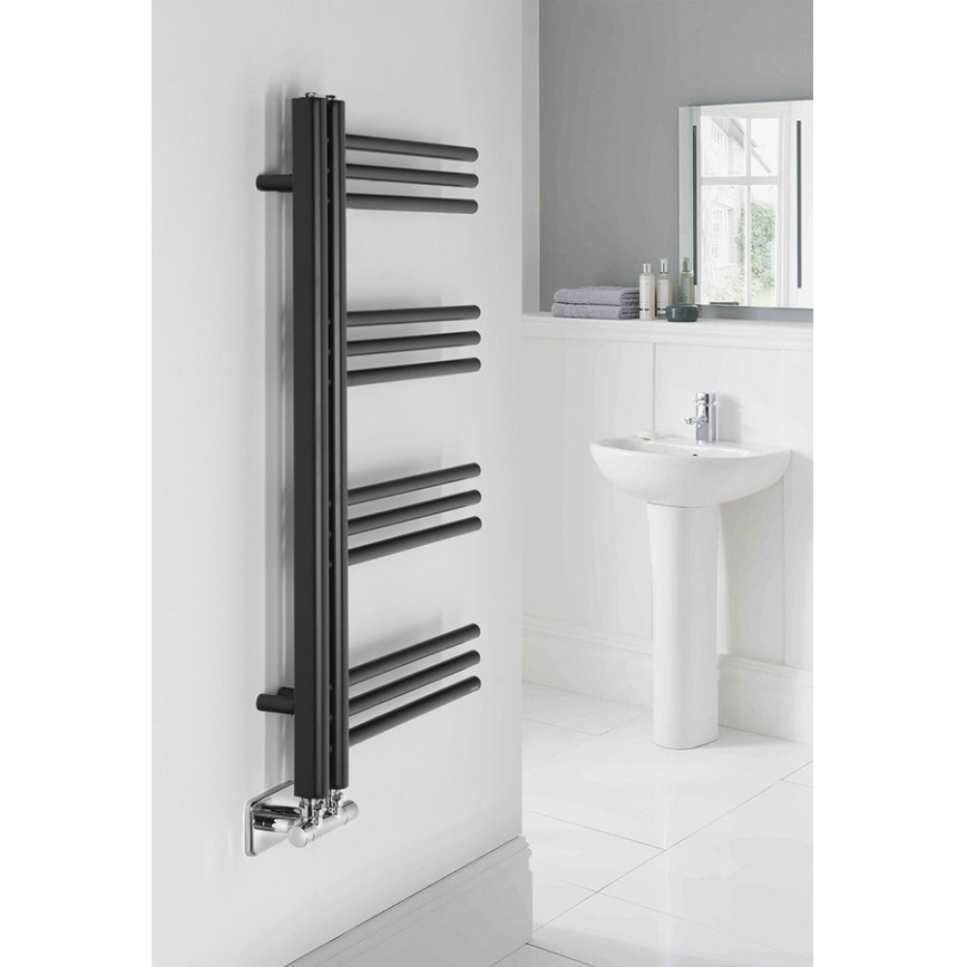 Sapho - Radiador para casa de banho DORLION 300W/230V 50x90 cm preto mate
