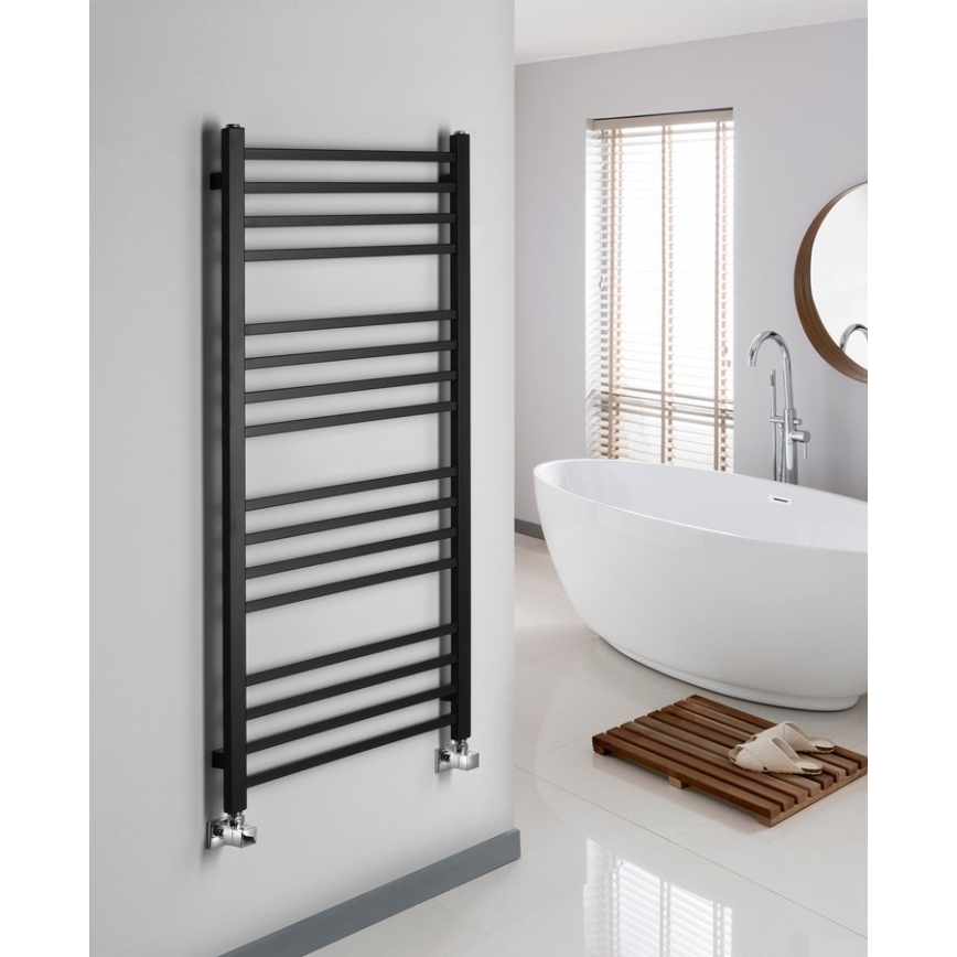 Sapho - Radiador para casa de banho METRO 386W/230V 50x120 cm preto mate