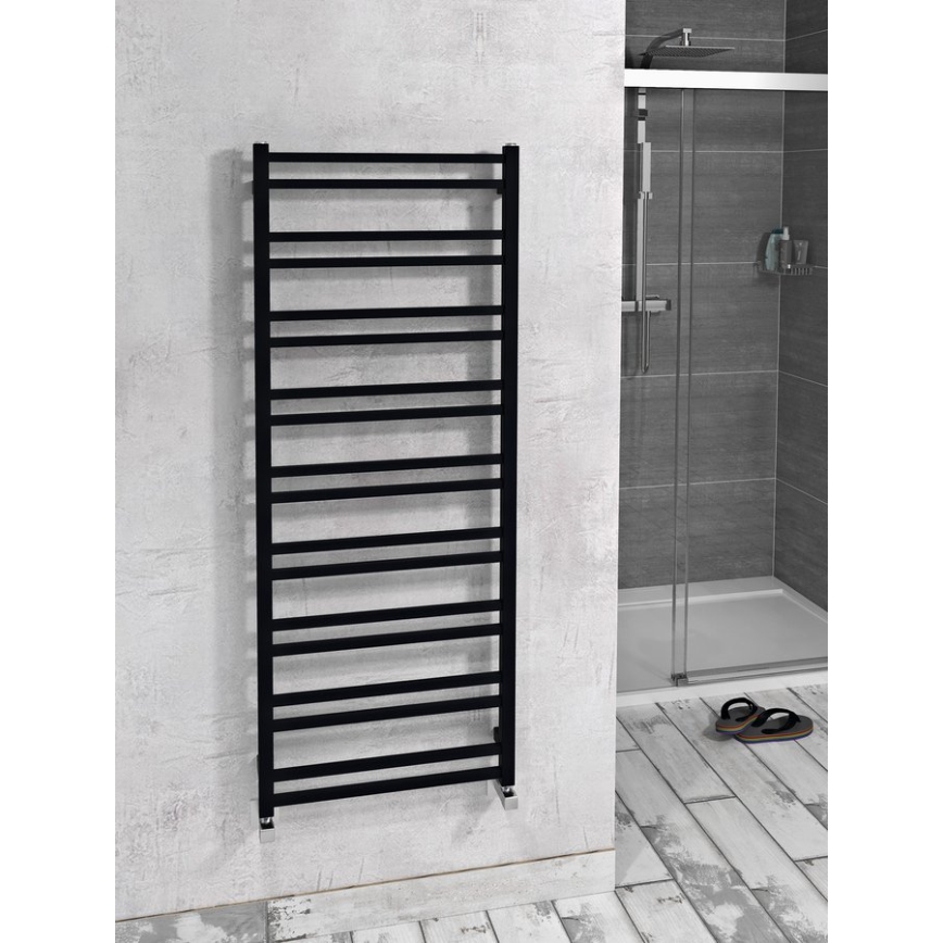 Sapho - Radiador para casa de banho METRO DOS 476 W/230 V 55 x 143 cm preto mate
