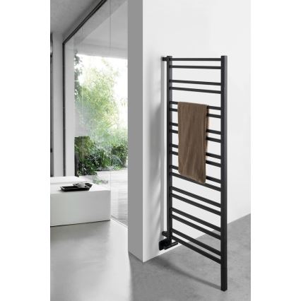 Sapho - Radiador para casa de banho METRO SPACE 525 W 55 x 143 cm preto mate