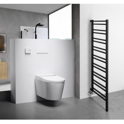 Sapho - Radiador para casa de banho METRO SPACE 525 W 55 x 143 cm preto mate