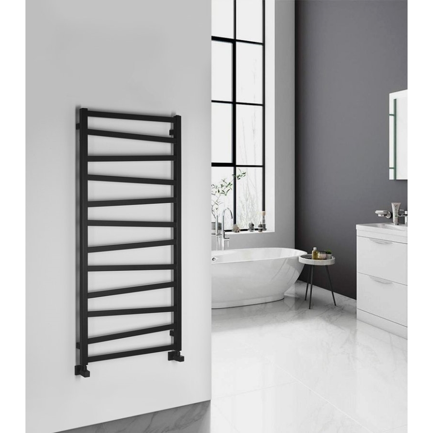 Sapho - Radiador ZIG para casa de banho 133x60 cm preto