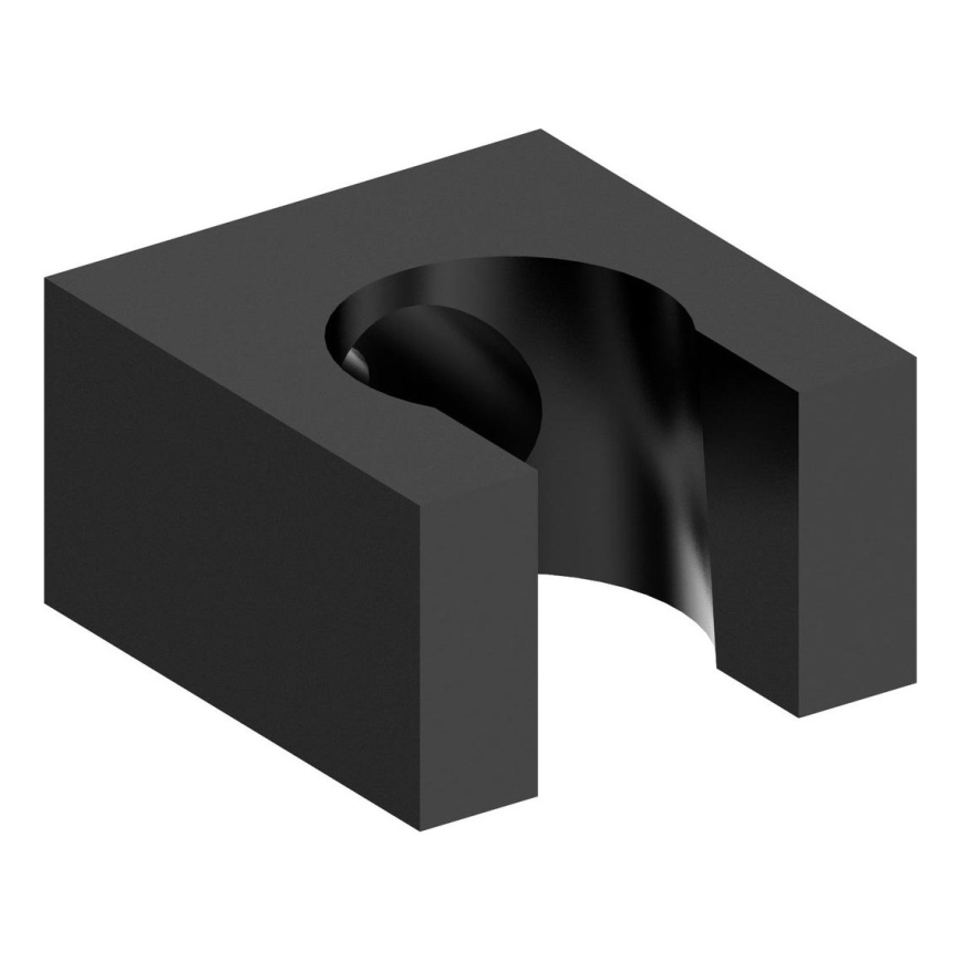 Sapho - Suporte de duche fixo angular/mate preto