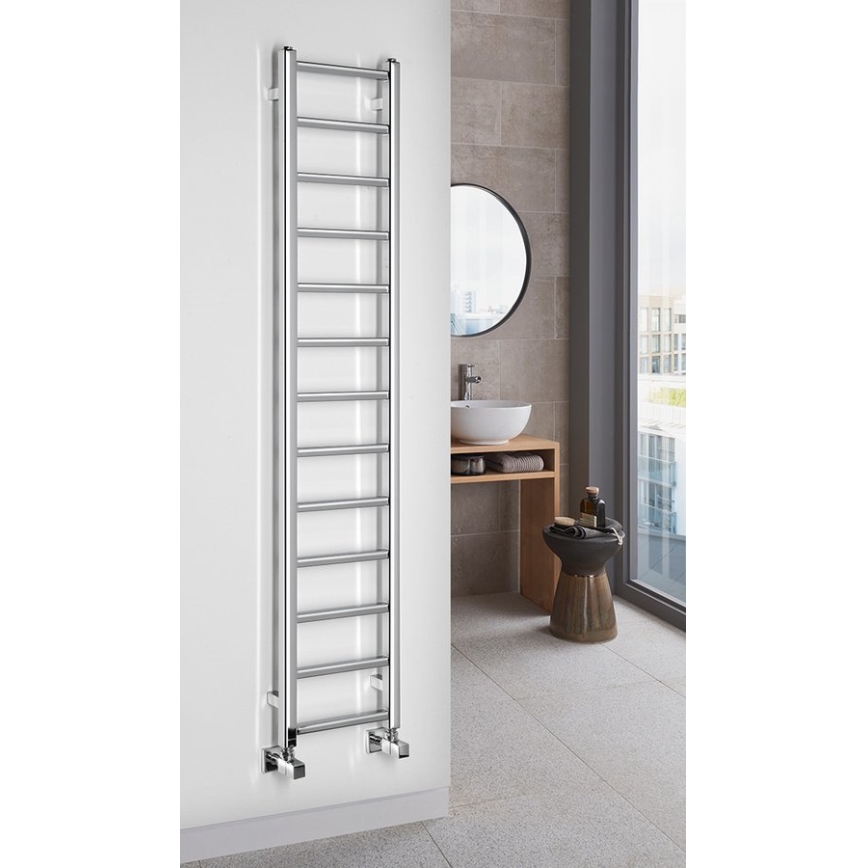 Sapho - Toalheiro aquecido METRO LIGHT 276W/230V 30x150 cm cromado brilhante