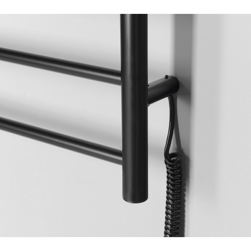Sapho - Toalheiro eléctrico para toalhas REDONDO 130Wn116x63 cm preto mate