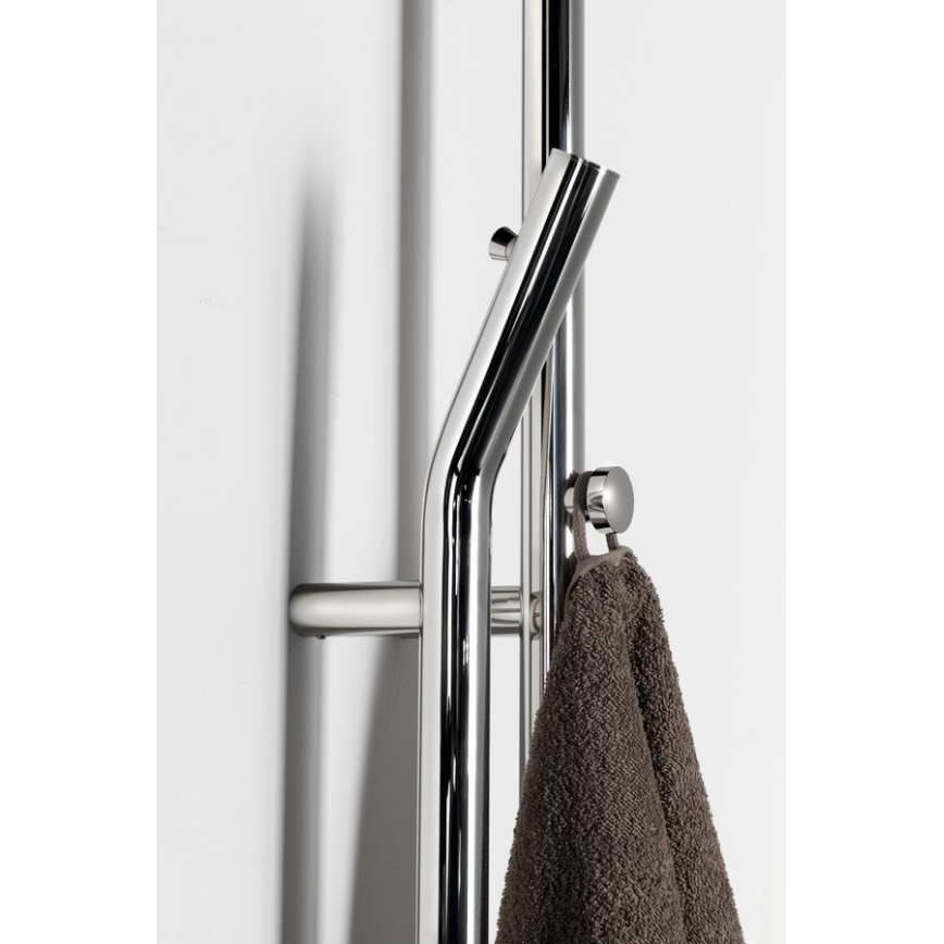 Sapho - Toalheiro elétrico com temporizador DUOPASSO, 45 W, 170 x 12 cm, acabamento cromado brilhante