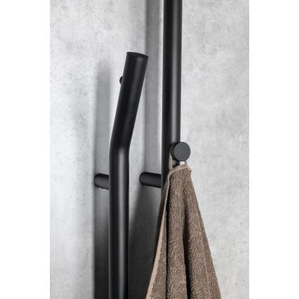 Sapho - Toalheiro elétrico com temporizador DUOPASSO 45W 170x12 cm preto mate