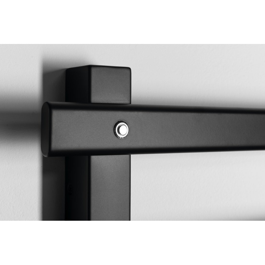 Sapho - Toalheiro elétrico ELCOR 63W/230V 48x52 cm preto fosco