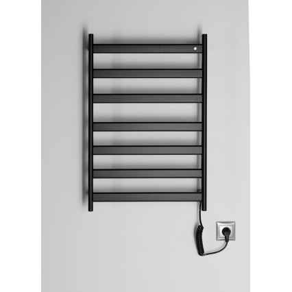 Sapho - Toalheiro elétrico ELIAS 105W/230V 49x73 cm preto mate