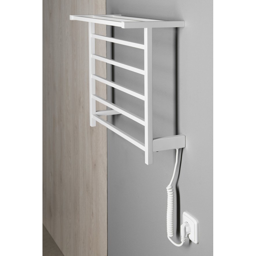 Sapho - Toalheiro elétrico ELZOR 60W/230V 47x50 cm branco mate