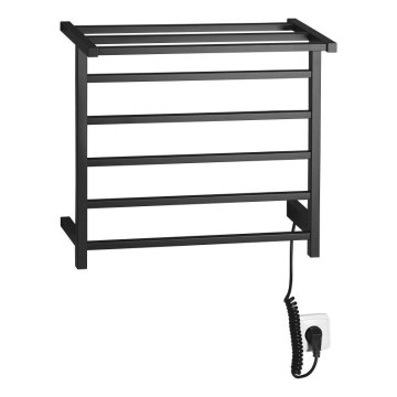 Sapho - Toalheiro elétrico ELZOR 60W 47x50 cm preto mate