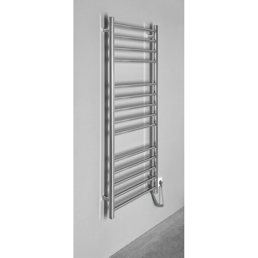 Sapho - Toalheiro elétrico ESKINADO 130 W 150 x 60 cm inox/cromado brilhante