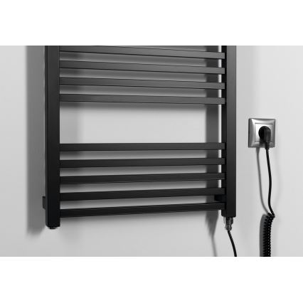 Sapho - Toalheiro elétrico METRO-E 400W 106x50 cm preto fosco