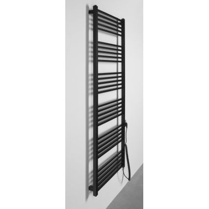 Sapho - Toalheiro elétrico METRO-E 800 W, 162 x 60 cm, preto mate