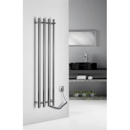 Sapho - Toalheiro elétrico PAPINADO 85W 120x26 cm cromado brilhante, lado direito
