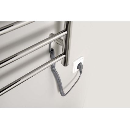 Sapho - Toalheiro elétrico REDONDO 130W/230V 63x116 cm cromado brilhante