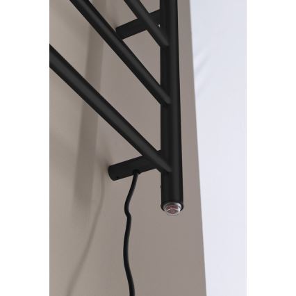 Sapho - Toalheiro elétrico REDONDO 75W 90x50 cm preto mate