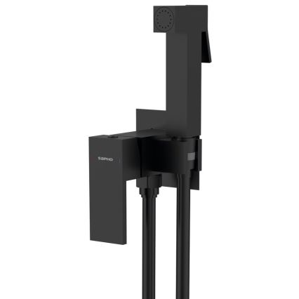 Sapho - Torneira de bidé com chuveiro para instalação embutida CUBEMIX angular/mate preto