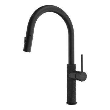 Sapho - Torneira de lavatório com pulverizador extensível FLAWO mate preto