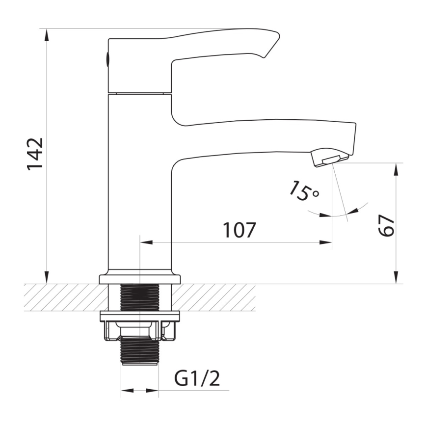 Sapho - Torneira de lavatório SMALL 14 cm cromado brilhante